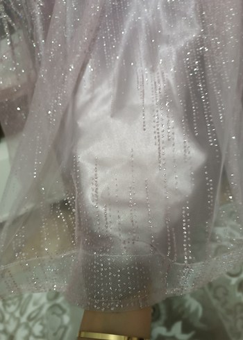 Uzun Kollu Nakışlı lilaAbiye Elbise - Görsel 15