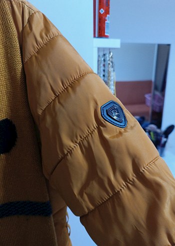 Sarı Kapüşonlu Uzun Kışlık Kadın Mont - Görsel 6