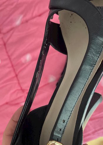 Siyah Stiletto Topuklu Kadın Gece Ayakkabısı - Görsel 4