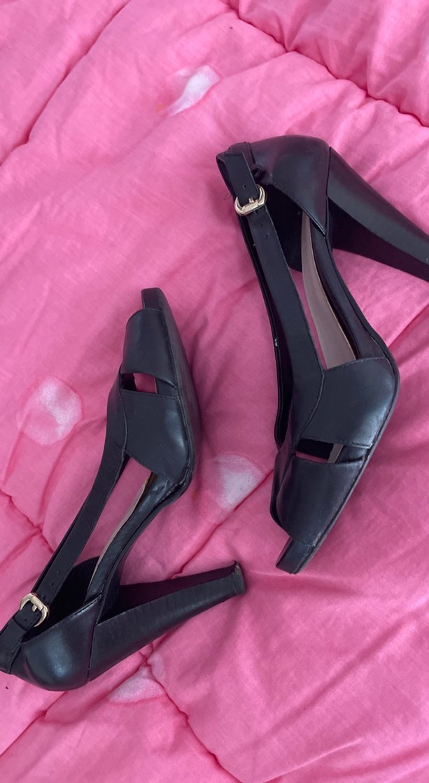 Siyah Stiletto Topuklu Kadın Gece Ayakkabısı - Görsel 3