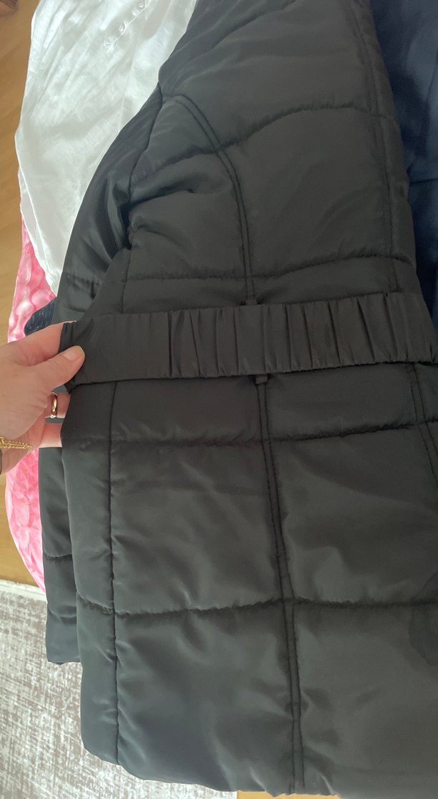 Kemerli Uzun Kışlık Kadın Mont - Görsel 5