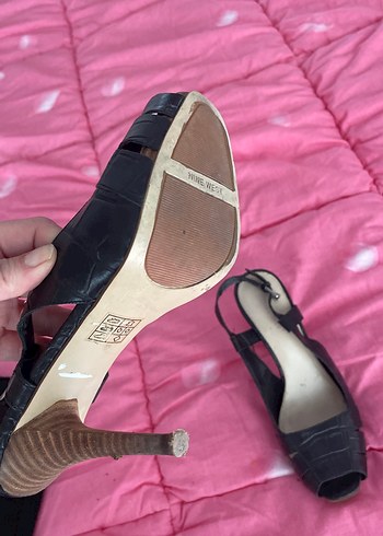 Tokalı Siyah Kadın Dolgu Topuklu Ayakkabı - Görsel 2