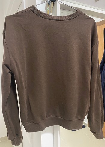 Zara Kadın Kahverengi Uzun Kollu Salaş Sweatshirt