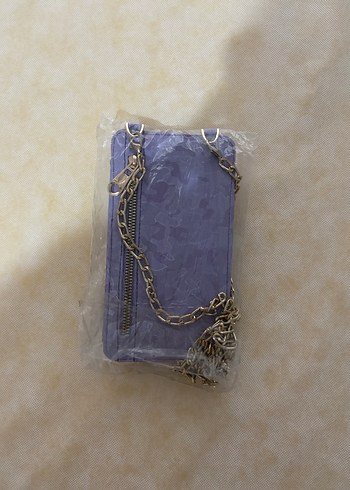 Zincir Detaylı Mor Süet Kadın Çapraz Çanta - Görsel 4