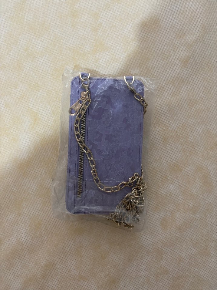 Zincir Detaylı Mor Süet Kadın Çapraz Çanta - Görsel 4