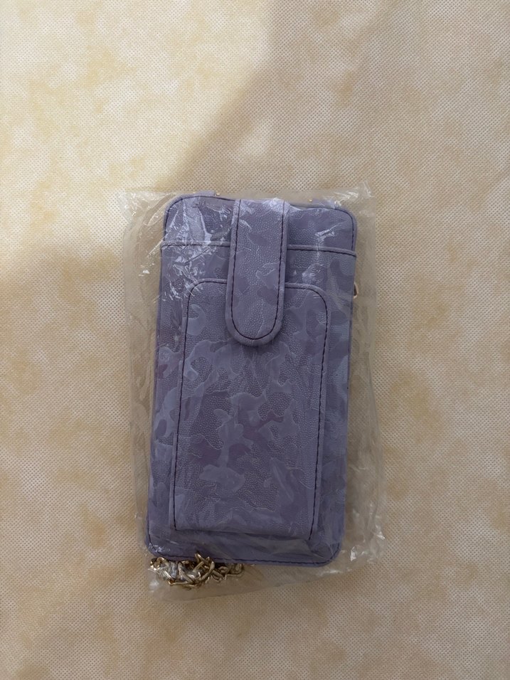 Zincir Detaylı Mor Süet Kadın Çapraz Çanta - Görsel 3