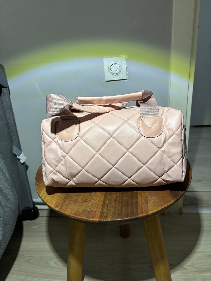 pudra  Kapitone Kadın Çanta - Görsel 3