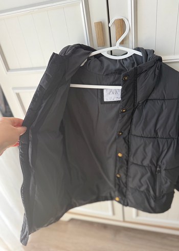 Siyah Erkek Çocuk Düğmeli Kaban - Görsel 5