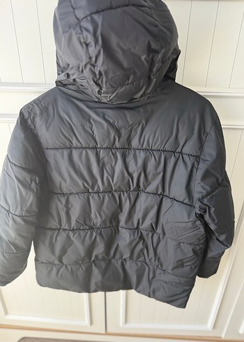 Siyah Erkek Çocuk Düğmeli Kaban - Görsel 3