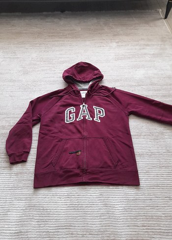 Bordo GAP Fermuarlı Sweatshirt