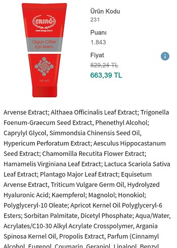 Ersağ Olgun Ciltler İçin yüz bakım Kremi 100 ml - Görsel 2