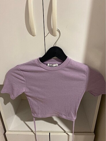 Diğer lila renk crop bluz