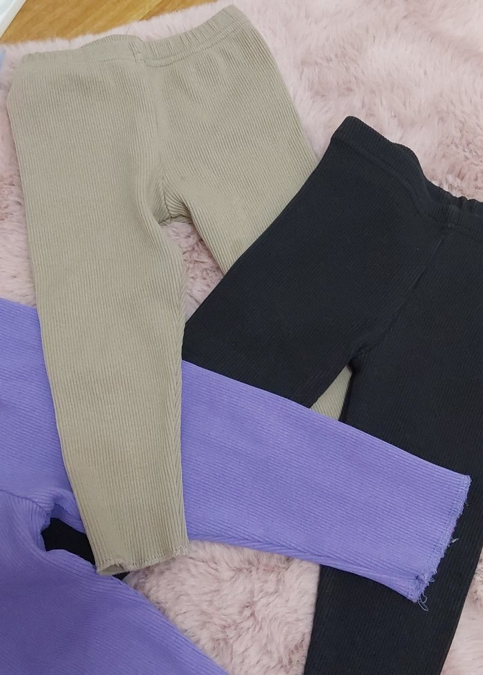 Kız Çocuk Basic Fitilli Tayt Seti - Görsel 2