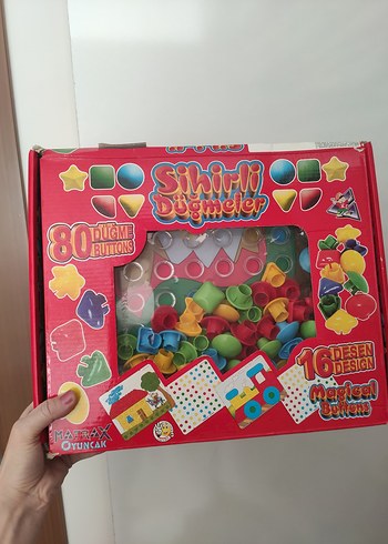 Sihirli Düğmeler 80 Parça Renkli Eğitim Seti