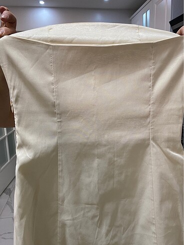 42 Beden beyaz Renk Straplez Balo elbisesi