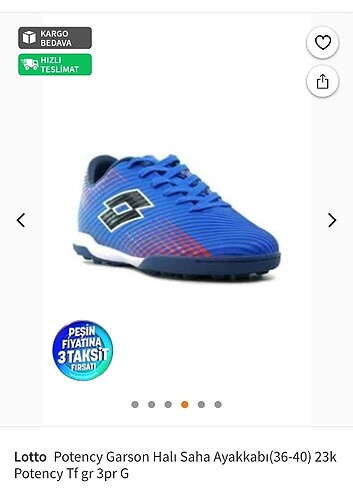 LOTTO EEKEK COCUK HALI SAHA SPOR AYAKKABISI