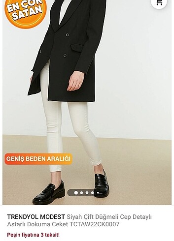 44 beden siyah Trendyol blazer 