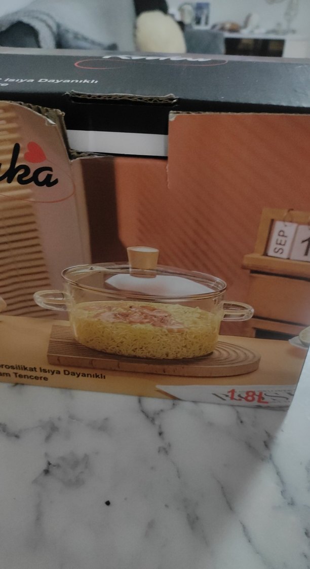 Isıya Dayanıklı Cam Tencere 1.8L Beyaz - Görsel 4