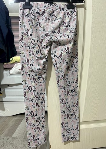 Kız Çocuk Pembe Desenli Tayt - Görsel 2