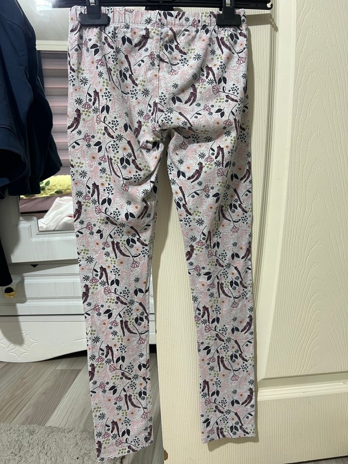 Kız Çocuk Pembe Desenli Tayt - Görsel 2