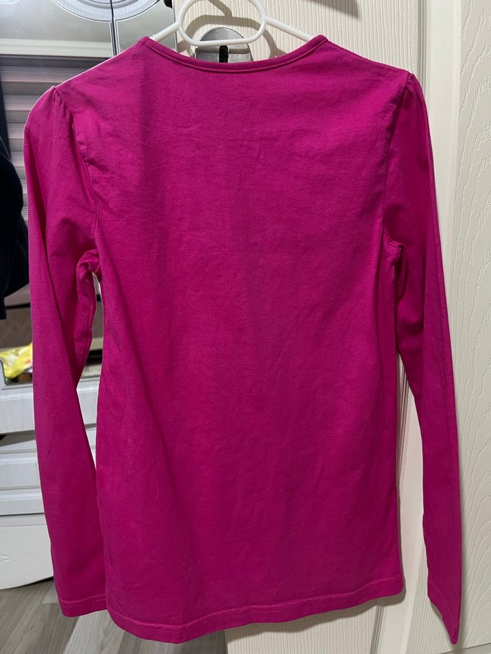 Kız Çocuk Uzun Kollu Pembe Tişört - Görsel 2