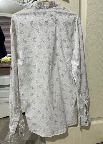 Bohem Tarz Gri Desenli Uzun Kollu Erkek Gömlek - Görsel 2