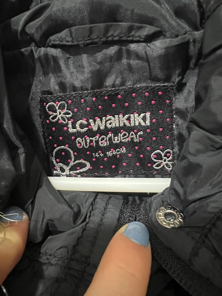 Kürk Detaylı Siyah Kız çocuk Yelek - Görsel 3