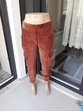 Kadife kargo pantalon 