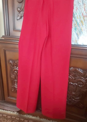 Çiğdem Collection  kirmizi  Kumaş pantolon - Görsel 4