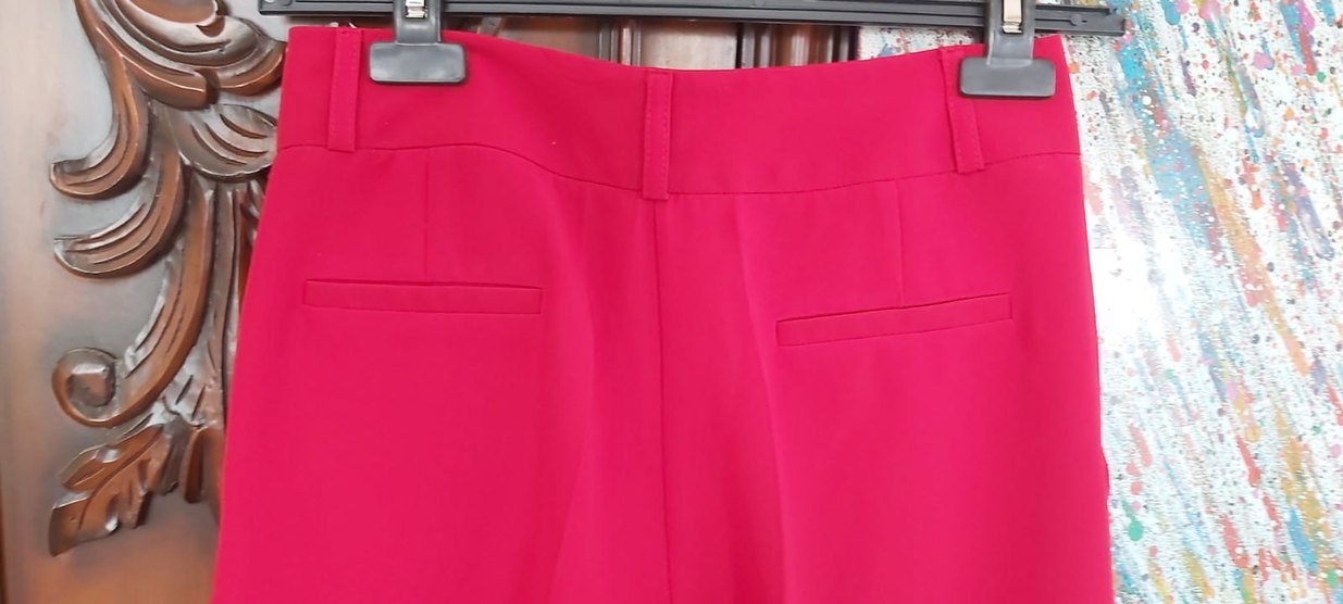 Çiğdem Collection  kirmizi  Kumaş pantolon - Görsel 2