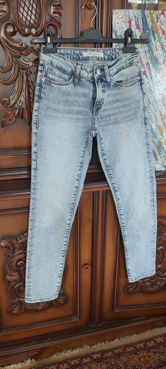 Mavi cok acik mavi Kadın Denim Pantolon - Görsel 5