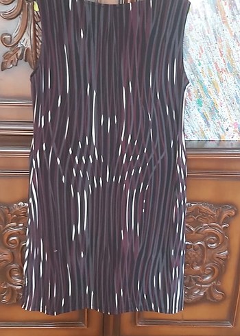 Bisiklet yaka Yaka, midi elbise - Görsel 2