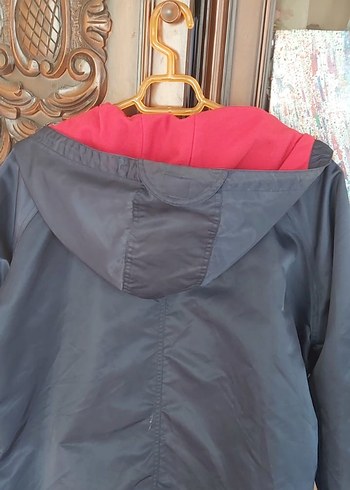 Erkek Mavi Midi Fermuarlı yağmurluk - Görsel 3