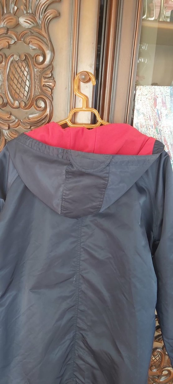 Erkek Mavi Midi Fermuarlı yağmurluk - Görsel 3