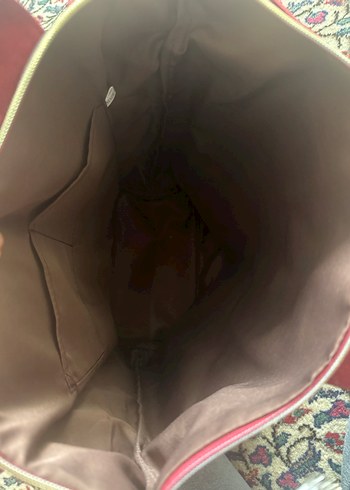 Bordo Baskılı Kadın Sırt Çantası - Görsel 4