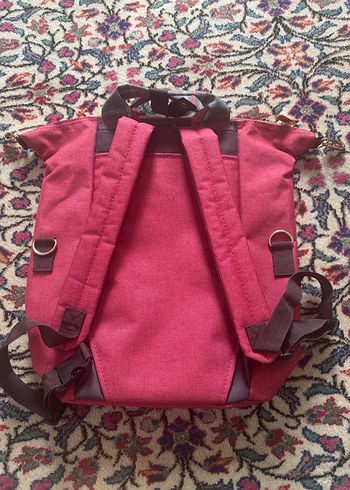 Bordo Baskılı Kadın Sırt Çantası - Görsel 2