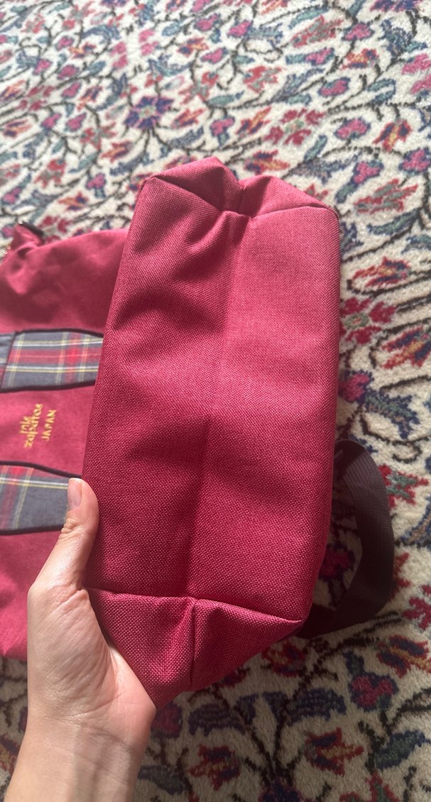 Bordo Baskılı Kadın Sırt Çantası - Görsel 5