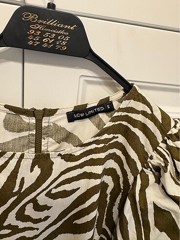 s Beden Lcw zebra desenli elbise