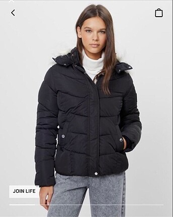 Bershka siyah mont
