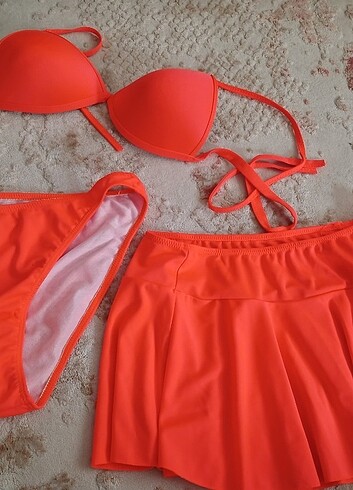 40 Beden turuncu Renk Bikini takimi