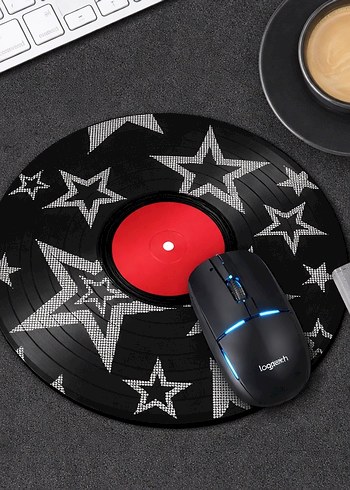 Yıldız Desenli Plak Mouse Pad - Görsel 2