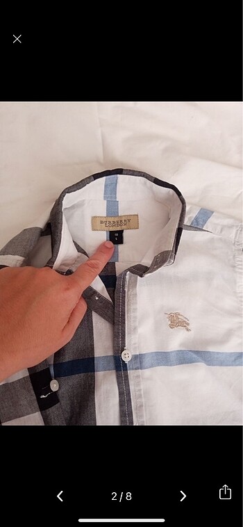 Burberry 2 orjinal gömlek
