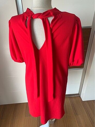 s Beden kırmızı Renk Zara basic elbise