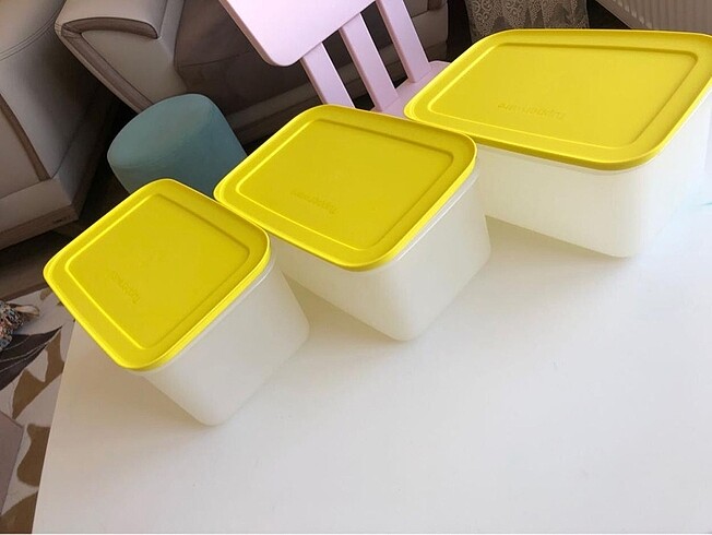 Beden sarı Renk Tupperware Alaska 2.5 lt