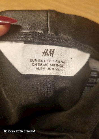 kiz cocuk siyah Deri Biker Tayt - Görsel 3