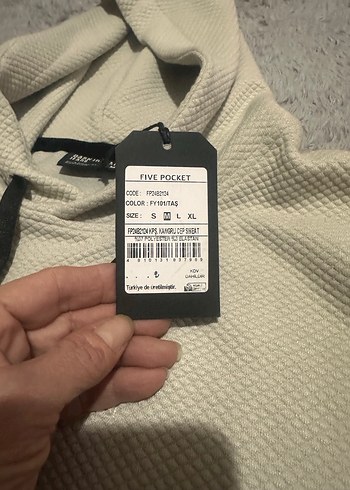 Gri Kapüşonlu Sweatshirt - Görsel 4