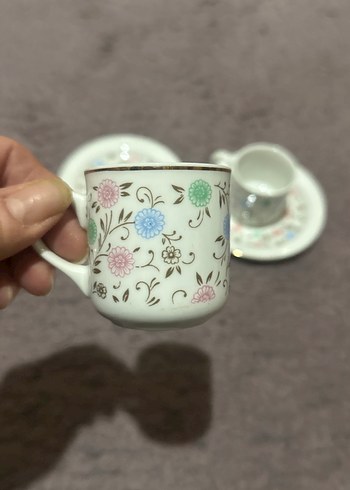 Pastel Çiçek Desenli Fincan Takımı 6 adet fincan ve tabak - Görsel 2