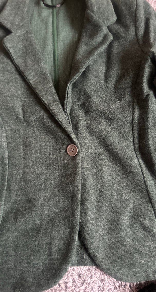 Streetbox markalı tek Düğmeli Yeşil Kadın Blazer Ceket - Görsel 3