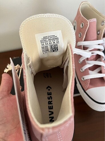 36 Beden pembe Renk Converse high top sneakers
