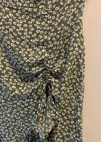 Yeşil Desenli Bohem Midi Hamile Etek - Görsel 2